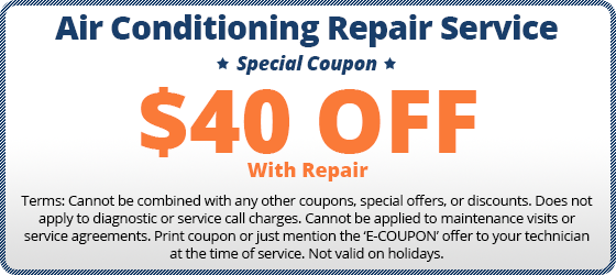 $40 off air conditioning repair coupon